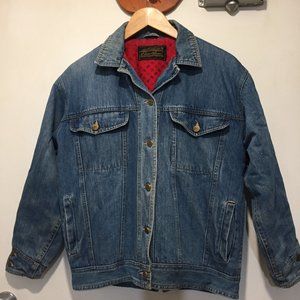 VINTAGE EDDIE BAUER DENIM LINED JACKET SIZE S